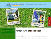 Tablet Screenshot of camping-sternberg.de